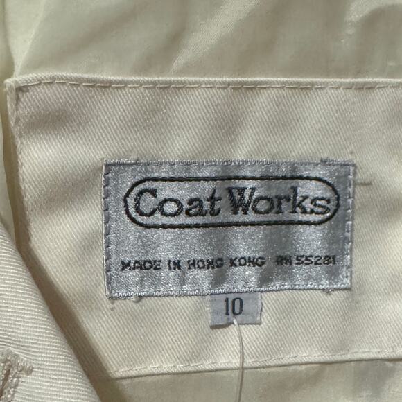 80s Coat Works Cream Trench Coat - Picture 10 of 10